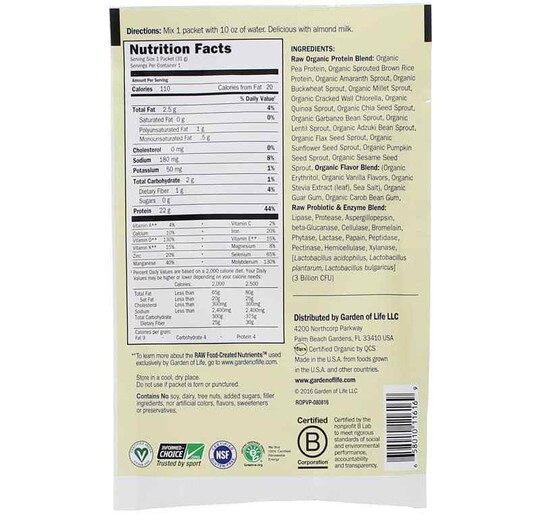 Raw Organic Protein, GOL